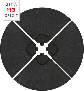 Sunnydaze Heavy-Duty Cantilever Offset Patio Umbrella Base Plate 4 Pk With $13 Credit