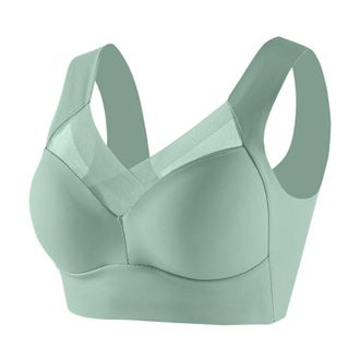 Generic Bras for Women,Ladies Bras Full Support Comfort Support Lace Back Smoothing Ice Silk Cooling Comfort Bra Posture Corrector Bra for Elderly, Comfortabl