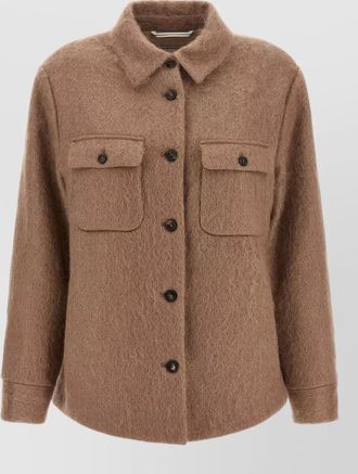 PESERICO boucl&eacute; oversized coat