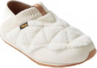 Teva Womens Fuzzy Reember Mocs Shoes In White