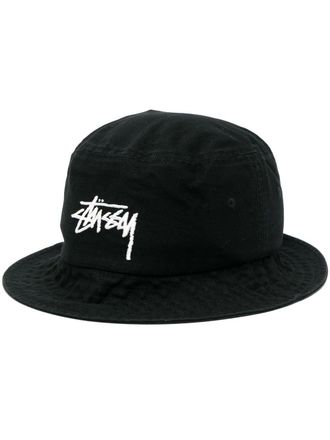St&uuml;ssy Cappello con stampa - Nero
