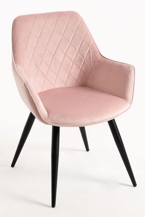 Regalos Miguel Silla en color rosa de estilo boho en terciopelo