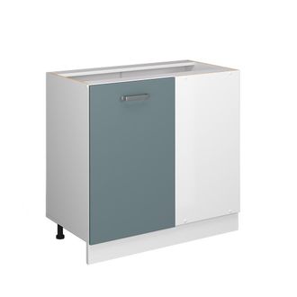 Vicco Mueble Esquinero Universal R-line, Gris Azulado, 86 Cm Con Puerta, Sin Encimera Vicco
