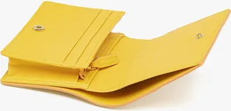 MCM Spanish Calfskin Diamond Snap Wallet - Yellow