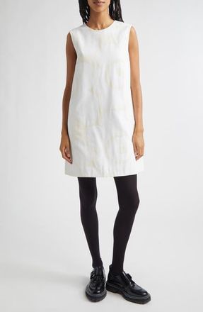 Marimekko Hahmo Unikko Jacquard Faille Shift Dress in White Light Grey at Nordstrom, Size 12 Us