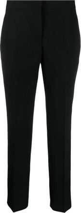 Jil Sander Tailored Straight Leg Broeken - Dames - Straight fit broeken - Zwart - S - Wol - Broeken