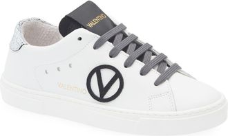 Mario Valentino Laura Low Top Sneaker in White Black at Nordstrom Rack, Size 7.5