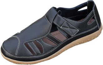 Generic Womens Wedge Sandals Closed Toe Casual Summer Beach Shoes Solid Color Stylish Non-Slip Lightweight Comfy Orthopedic Sandals Outdoor