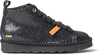 Panchic Polacco P01 - Dames - Veterlaarzen - Zwart - 39 EU - Leer - Schoenen