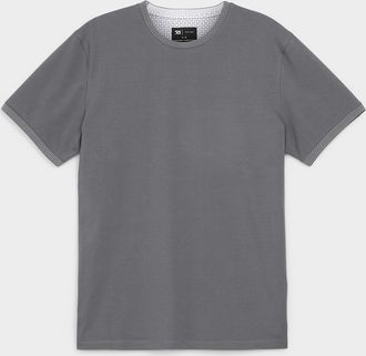 Le 31 Mens SUPIMA cotton knit-edging T-shirt