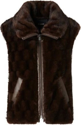 Pinko Pinko, Jassen, Dames, Bruin, XS, Nepbont, Glossinia Vest