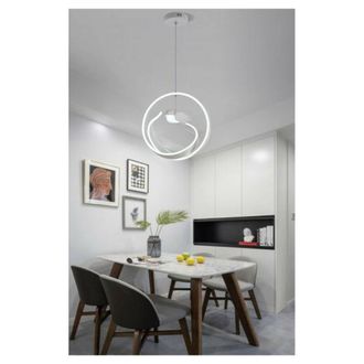 Trade Shop Trade Shop - Lampadaria 53w Led Modern Lampada Al Sospension Con Luminoso 6500k A51 - Blanco