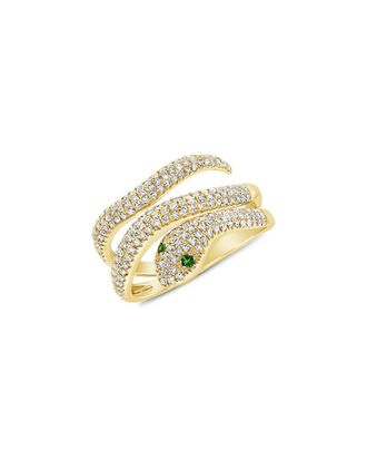 Sabrina Designs 14K 0.56 Ct. Tw. Diamond & Tsavorite Snake Ring