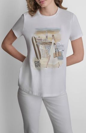 DKNY Montauk Conversational Graphic T-Shirt in White at Nordstrom, Size X-Large