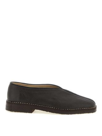 Christophe Lemaire piped crepe slippers