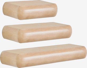 Sklum Set De 3 Estantes De Pared En Madera Carmen Sklum