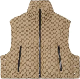 Gucci (WMNS) Gucci GG Canvas Padded Vest Beige 776838-ZAPIO-2190
