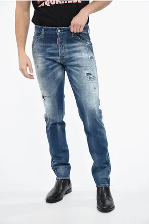 Dsquared2 Distressed COOL GUY Denims with Metal Applications 17cm size 52