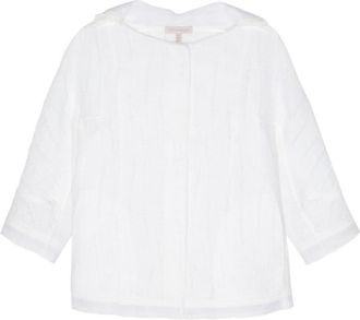 Shiatzy Chen jacquard silk jacket - women - Polyamide/Polyester/Metallized Polyester/Mulberry Silk - 40 - White