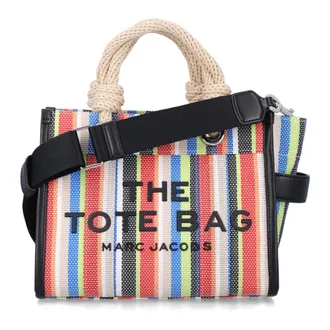 Marc Jacobs Tote Bags, female, Multicolor, Size: ONE SIZE Stripe Mesh Small Tote Bag