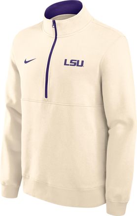 Nike LSU Primetime Primary Logo Nike Mens College 1/2-Zip Crew in Brown | 02JW0C3ELSN-G24