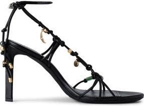 Zadig&Voltaire Alana Leather Ankle Strap Sandal in Noir at Nordstrom Rack, Size 10Us / 40Eu