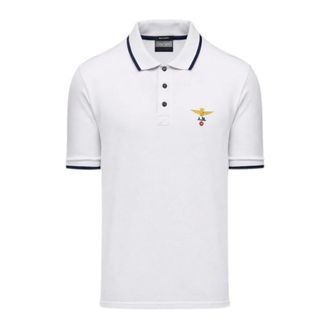 Aeronautica Aeronautica Militare, Polo Shirts, male, White, Size: 3XL Pique Cotton Polo 261Po1308Up00082