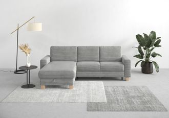 HOME AFFAIRE Ecksofa »Summer L-Form« mit Recamiere, mit oder ohne Bettfunktion und Bettkasten, Cord-Bezug