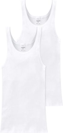 Schiesser 205172-100 Mens Vest Size 5 (M), White (100) Pack of 2
