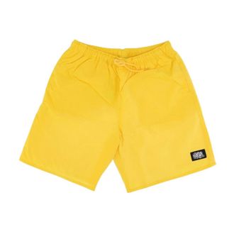 HUF Casual Shorts, male, Yellow, XL, Lemon Yellow Swim Shorts with Pockets