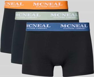 Mc Neal Slim Fit Trunks mit Logo-Stitching im 3er-Pack in Black, Gr&ouml;&szlig;e XXL