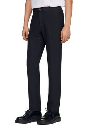 Sandro Jersey trousers in Black at Nordstrom, Size 42 Eu