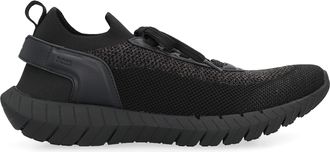 HUGO BOSS Mens Mesh Upper Sock Sneakers Black Polyester Trainers