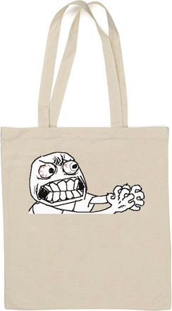 Generic Rage Comic Angry Meme Natural Cotton Tote Bag White
