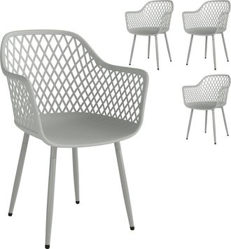 OUTSUNNY Sillas de jard&iacute;n 56x51x84 cm gris