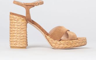 Stuart Weitzman Sandali Dayna in suede con plateau e tacco alto quadrato