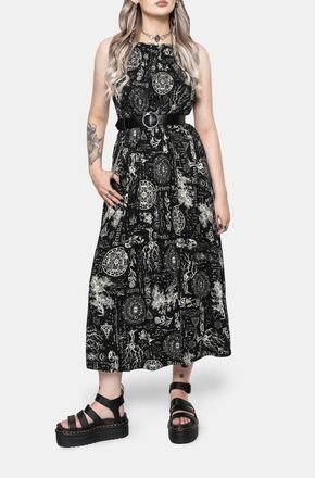 Disturbia Trinity Moon Midaxi Dress in Black at Nordstrom, Size 14