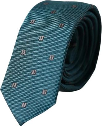 Dolce & Gabbana Silk Tie - Heren - Stropdassen - Groen - ONE Size - Accessoires