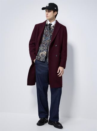 Le 31 Mens Classic double-breasted overcoat