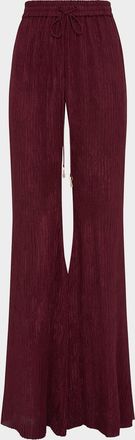 Gabriela Hearst Claude Crinkle Drawstring Flared Pants
