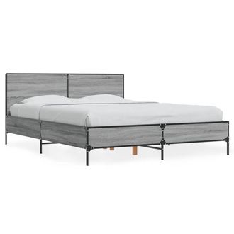 Berkfield Home Bed Frame without Mattress Grey Sonoma 140x200 cm