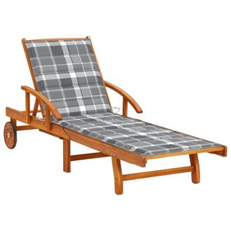 vidaXL Tumbona De Jard&iacute;n Con Coj&iacute;n Madera Maciza De Acacia Vidaxl