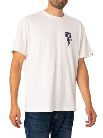 Deus Ex Machina Mens Pisstin T-Shirt, Vintage White, M