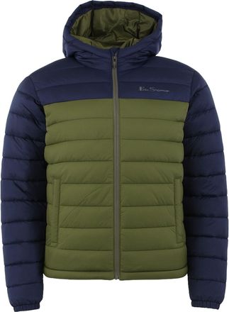 Ben Sherman Signature Mens Olive Padded Jacket Cotton - Size X-Large