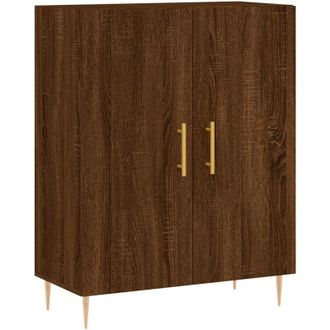 vidaXL Credenza Rovere Marrone 69,5x34x90 cm in Legno Multistrato vidaXL