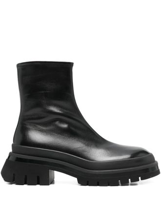 Khaite Fallon boots - women - Calf Leather/Calf Leather/Polyurethane/Rubber - 38.5 - Black