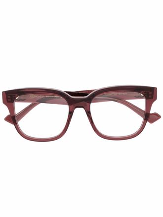 Gucci Bril met vierkant montuur - Roze