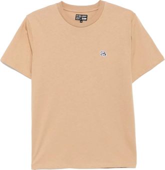 Izzue logo-patch T-shirt - men - Cotton - S - Neutrals