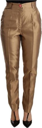 Dolce & Gabbana Slim-fit Broeken - Dames - Slim Fit Broeken - Geel - 2XS - Broeken