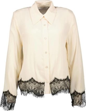 Am&eacute;lie & Am&eacute;lie Mesa Blouse - Dames - Overhemden - Beige - XL - Overhemden